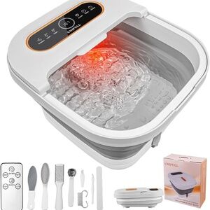 🦶 Collapsible Foot Spa Bath – Touch Screen, Massage & Pedicure Kit